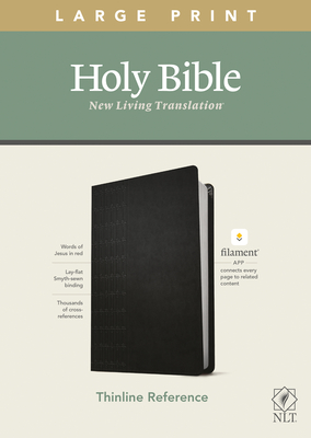 Image for NLT Large Print Thinline Reference Holy Bible (Red Letter, LeatherLike, Cross Grip Black): Includes Free Access to the Filament Bible App Delivering Study Notes, Devotionals, Worship Music, and Video