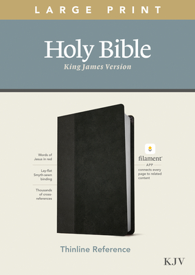 Image for KJV Large Print Thinline Reference Holy Bible (Red Letter, LeatherLike, Black/Onyx): Includes Free Access to the Filament Bible App Delivering Study Notes, Devotionals, Worship Music, and Video