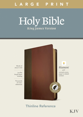 Image for KJV Large Print Thinline Reference Holy Bible (Red Letter, LeatherLike, Brown/Mahogany, Indexed): Includes Free Access to the Filament Bible App ... Notes, Devotionals, Worship Music, and Video