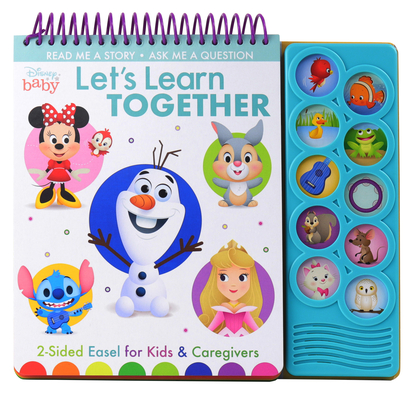 Disney Baby Minnie Mouse, Frozen, Princess and More! - Let's Learn Together 2-Sided Sound Book Easel for Kids & Caregivers - PI Kids (Play-A-Sound)