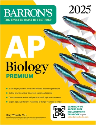 AP Biology Premium, 2025: Prep Book with 6 Practice Tests + Comprehensive Review + Online Practice