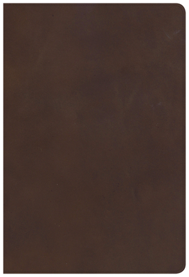 CSB Single-Column Personal Size Bible, Brown Genuine Leather