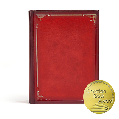 Image for CSB Ancient Faith Study Bible, Crimson LeatherTouch-Over-Board Indexed
