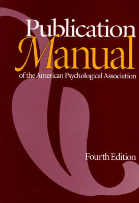 Publication Manual of the American Psychological Association