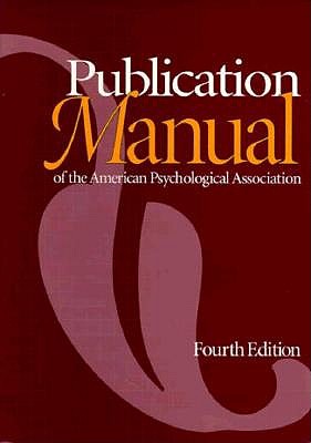 Publication Manual of the American Psychological Association