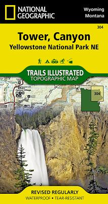 Tower, Canyon: Yellowstone National Park Ne Map