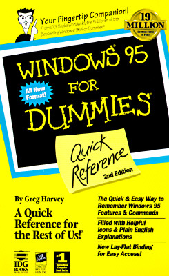 Windows(r) 95 For Dummies(r) QR, 2E (For Dummies Quick Reference) Harvey