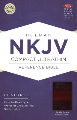 NKJV Compact Ultrathin Bible, Saddle Brown LeatherTouch