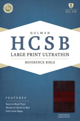 Image for HCSB Large Print Ultrathin Reference Bible, Saddle Brown LeatherTouch