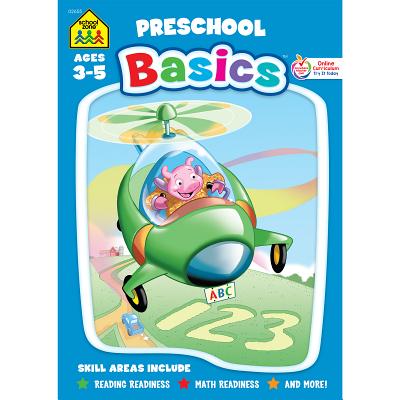 School Zone - Preschool Basics Workbook - 96 Pages, Ages 3 to 5, Alphabet, Numbers, Counting, Beginning Sounds, Classifying, and More (School Zone Basics Workbook Series)