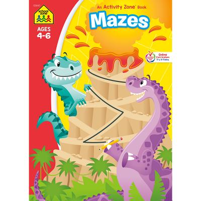 School Zone Mazes Workbook: 96 Pages, Pre-K, Preschool, Kindergarten, Mazes Puzzles, Wide Paths, Problem-Solving, Ages 4 to 6 (Activity Zone Book Series)