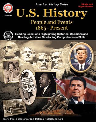 Image for U.S. History Workbook, Grades 6-12 American History, People and Events From 1865-Present With Maps and Timelines, Classroom or Homeschool Curriculum (96 pgs) U.S. History Workbook, Grades 6-12 American History, People and Events From 1865-Present With Maps and Timelines, Classroom or Homeschool Curriculum (96 pgs)