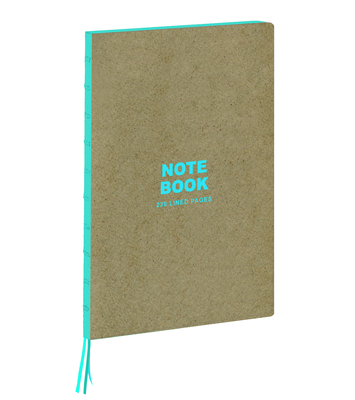 teNeues - A4 Notebook: Kraft and Neon Blue, Hardcover - 230 Lined Pages with Lay Flat Binding: Large Format Hardcover A4 Style Notebook with Special Features
