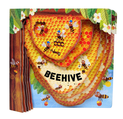 Discovering the Busy World of the Beehive (Happy Fox Books) Board Book Teaches Kids Ages 3-6 about Bees, Exploring a Hive with Each Page, plus Educational Facts and Vocabulary Words (Peek Inside)