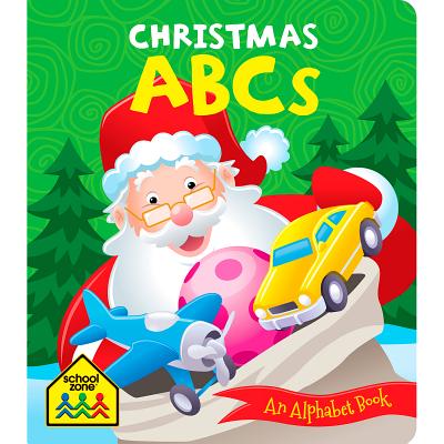 School Zone - Christmas ABCs Board Book - Ages 1 month+, Baby, Toddler, Preschool, Holiday, Christmas, Alphabet, Letters, Picture-Word Recognition, and More (Holiday Board Book)
