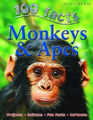 100 Facts Monkeys & Apes- Primates, Chimps, Educational Projects, Fun Activities, Quizzes and More!