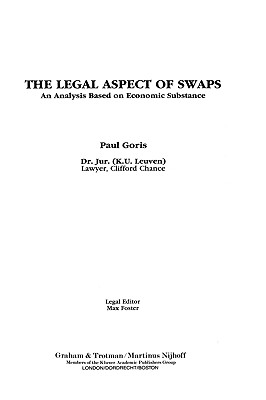 Swaps:The Legal Aspects of Economic Substance