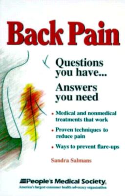 Image for Back Pain: Questions You Have... Answers You Need