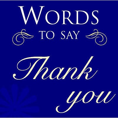 Words to Say Thank You Hoggett, Sarah