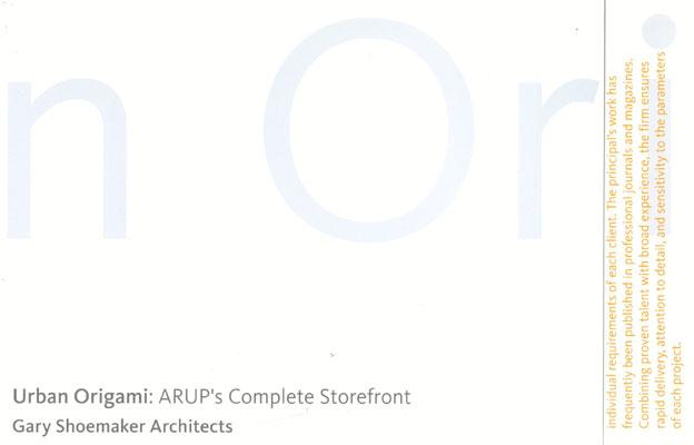 Urban Origami: ARUP's Complete Storefront, Gary Shoemaker Architects