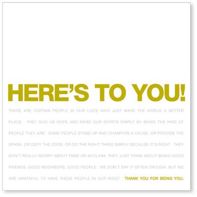 Here's to You!