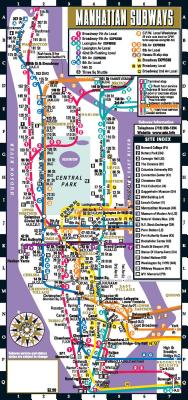 Streetwise Manhattan Bus Subway Map - Laminated Subway & Bus Map Of 