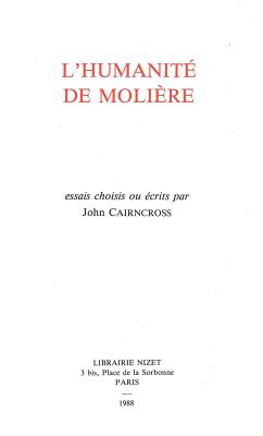 L' Humanite de Moliere (French Edition)