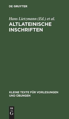 Image for ALTLATEINISCHE INSCHRIFTEN ALTLATEINISCHE INSCHRIFTEN