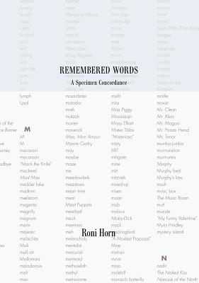 Roni Horn: Remembered Words, A Specimen Concordance